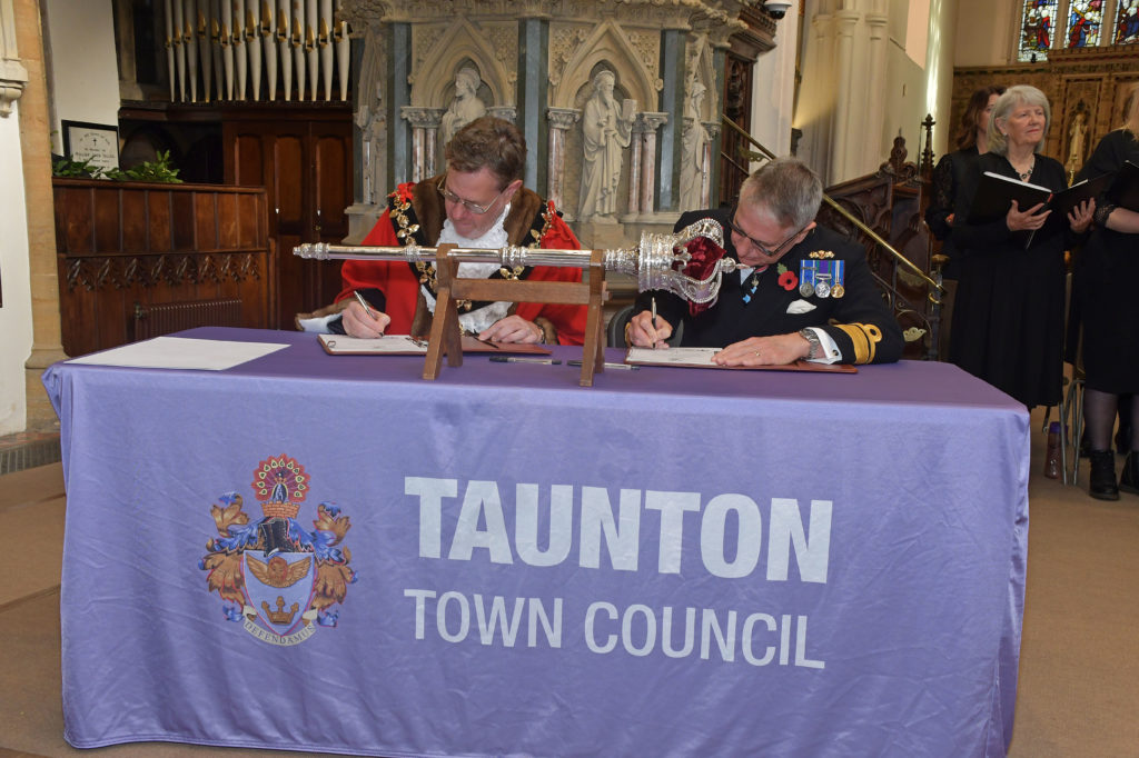 Featured image for “Taunton Town Council signs the Armed Forces Covenant”