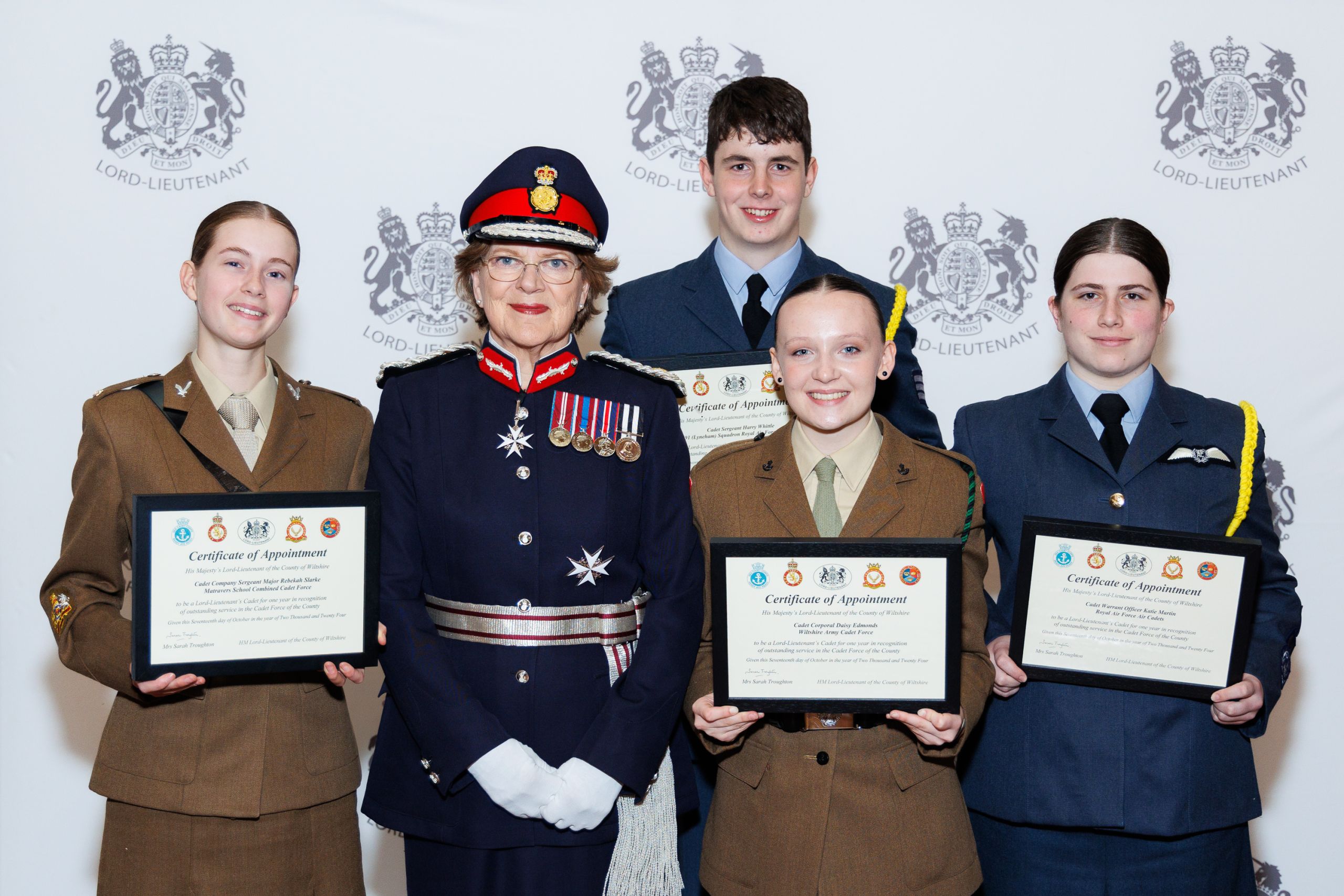 Featured image for “Four Cadets Appointed as Lord Lieutenant’s Cadets for Wiltshire”