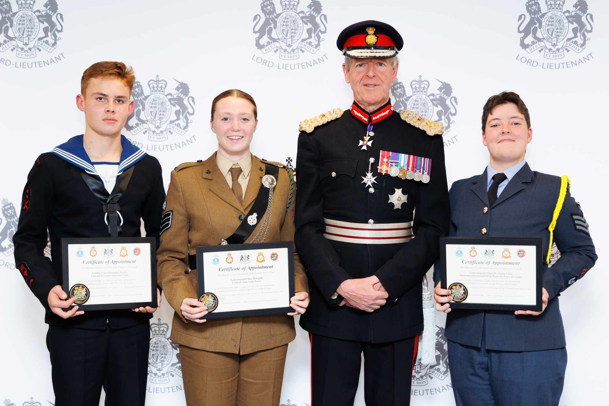 Featured image for “Three Cadets Appointed as Lord Lieutenants Cadets in Cornwall”